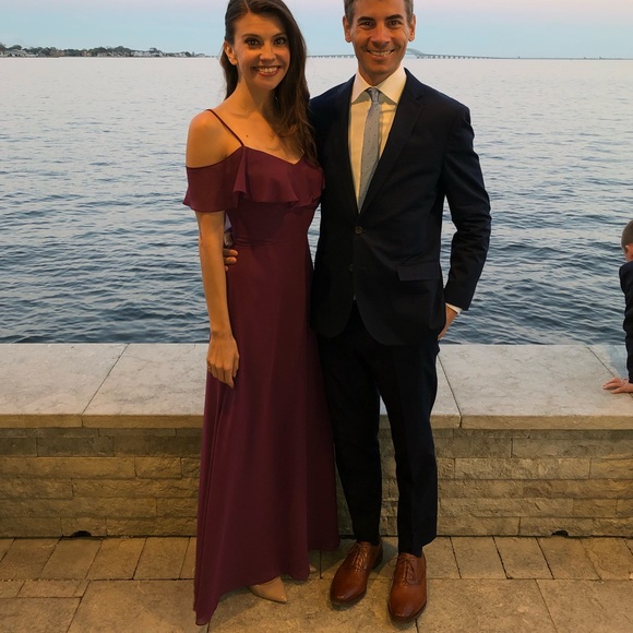 Bari Jay bridesmaid gown 1730 raspberry size 2 - Picture 2 of 6